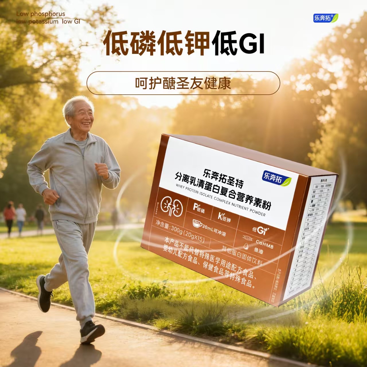 乐奔拓圣特分离乳清蛋白复合营养素粉300g(20g*15)