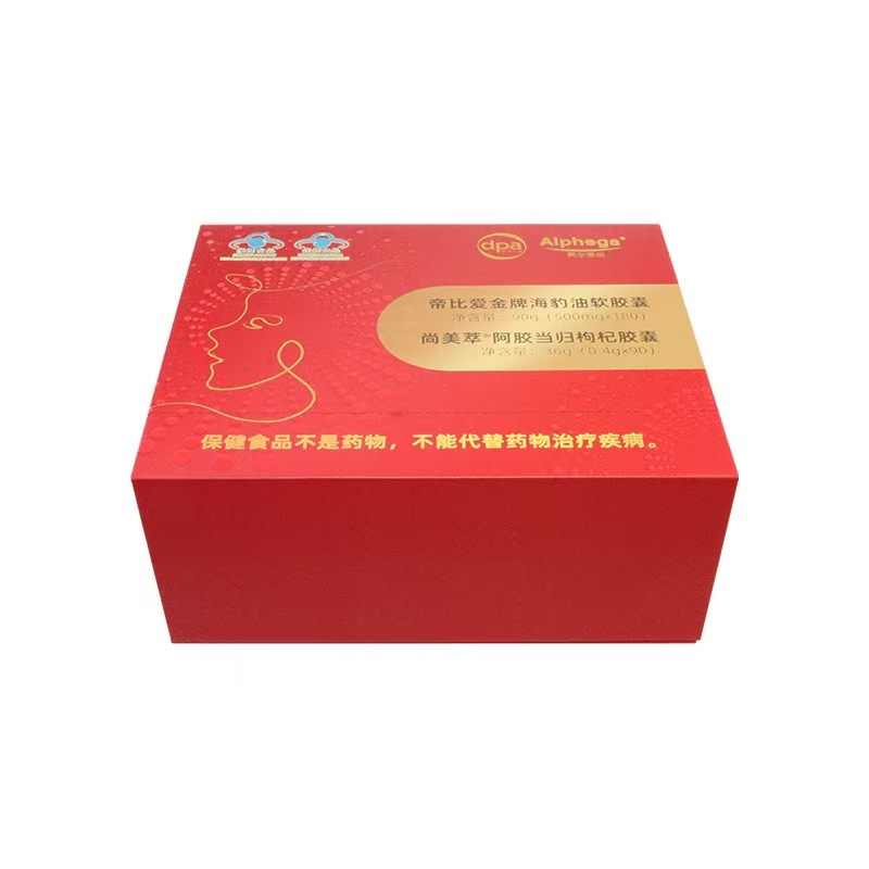 帝比爱金牌海豹油软胶囊(180粒)&尚美萃®阿胶当归枸杞胶囊(90粒）礼盒装